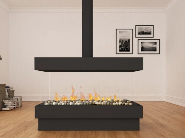 Ortal Island 130 with Hood and Base - Gas Fireplaces