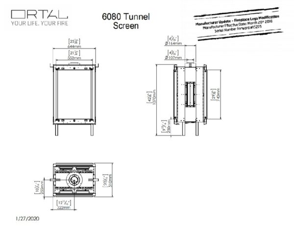 Ortal 60 80 Tunnel Fire - Gas Fireplaces