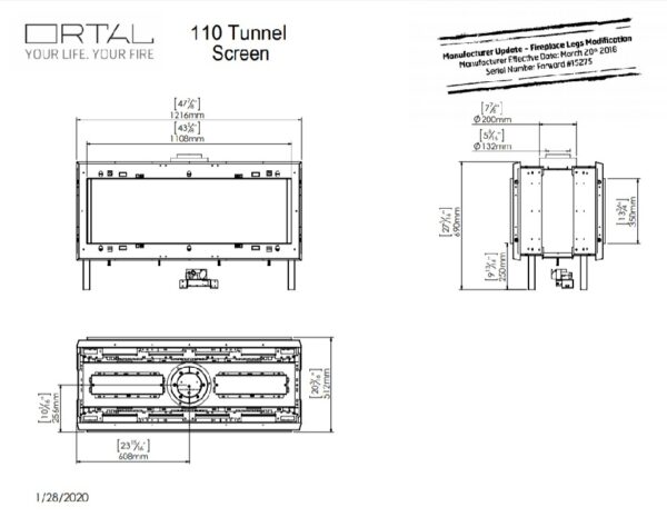 Ortal 110 Tunnel Fire - Gas Fireplaces