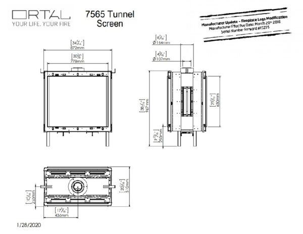 Ortal 75 65 Tunnel Fire - Gas Fireplaces