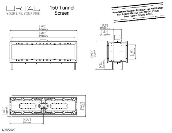 Ortal 150 Tunnel Fire - Gas Fireplaces