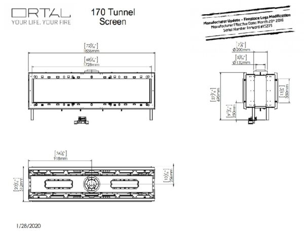Ortal 170 Tunnel Fire - Gas Fireplaces