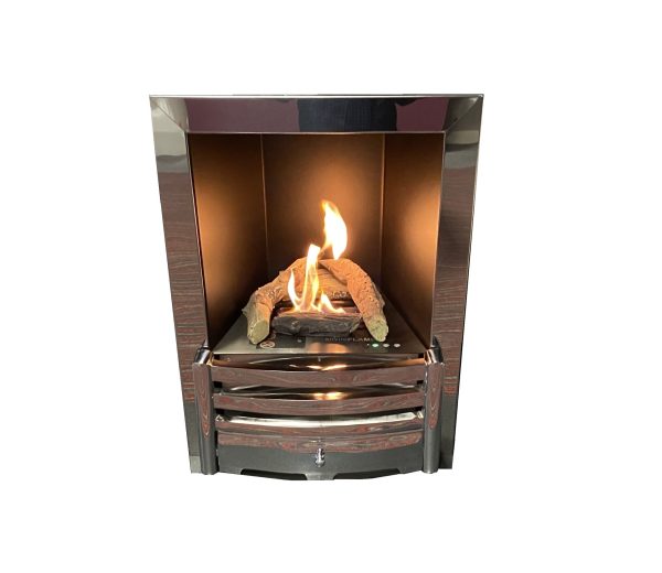 Enviro Flame Bio 16″ Inset Polished Steel Remote Burner - Bio Ethanol Fireplaces