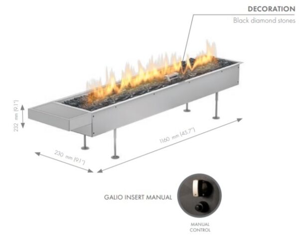 Planika Galio Insert LPG Manual - Garden & Outdoor Fires